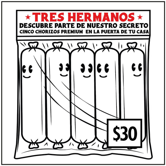 ilustración chorizos congelados tres hermanos cali choripanes y ceviches de chorizo