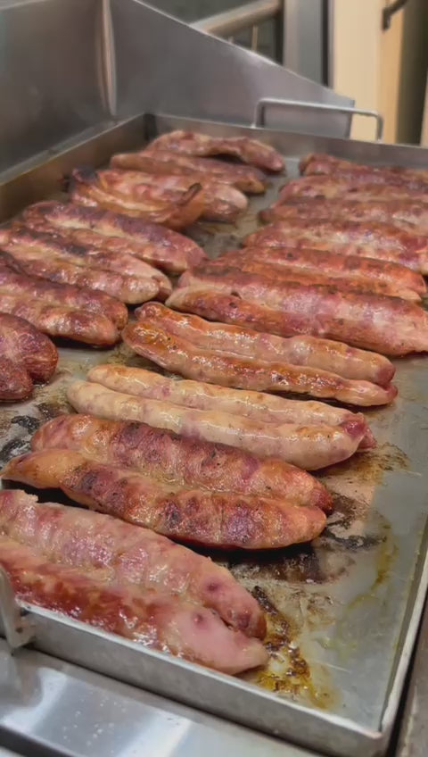 video de chorizos tres hermanos en plancha cali